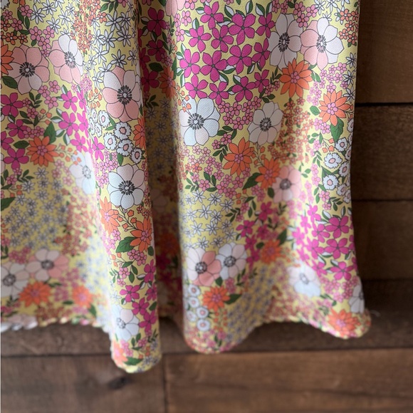 Vintage Floral Midi Skirt Cottagecore Y2K Pastel Spring Garden Skirt - Picture 10 of 11